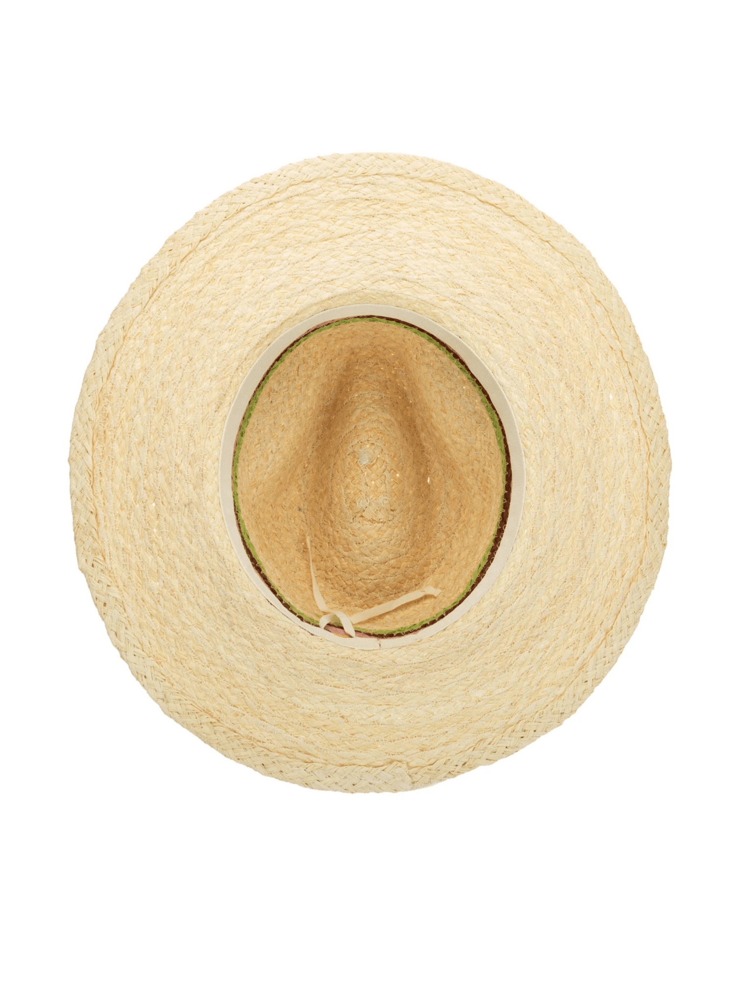 Sun Bather - Raffia Braid Fedora with Mixed Band - Rainbow - Meg