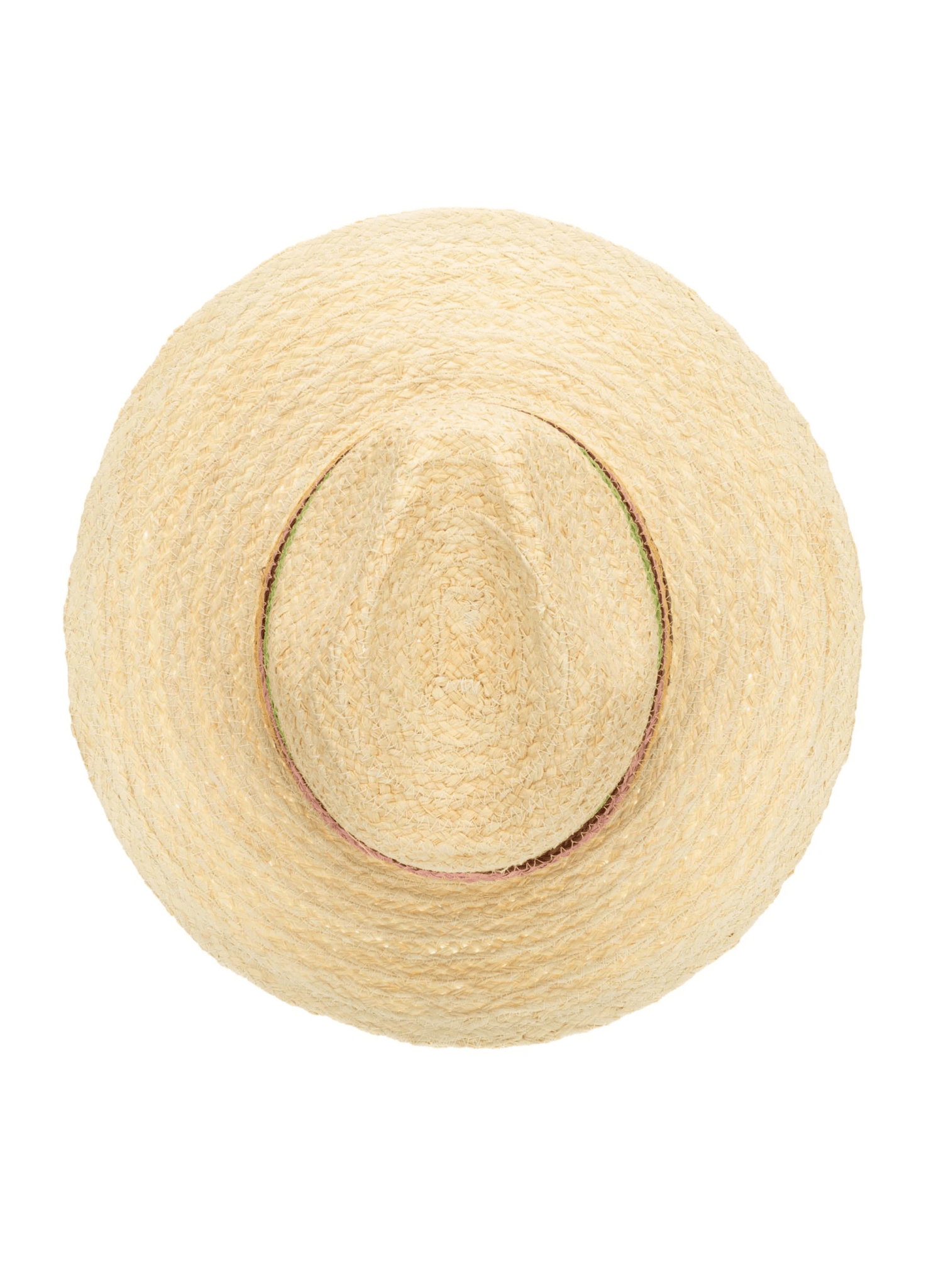 Sun Bather - Raffia Braid Fedora with Mixed Band - Rainbow - Meg