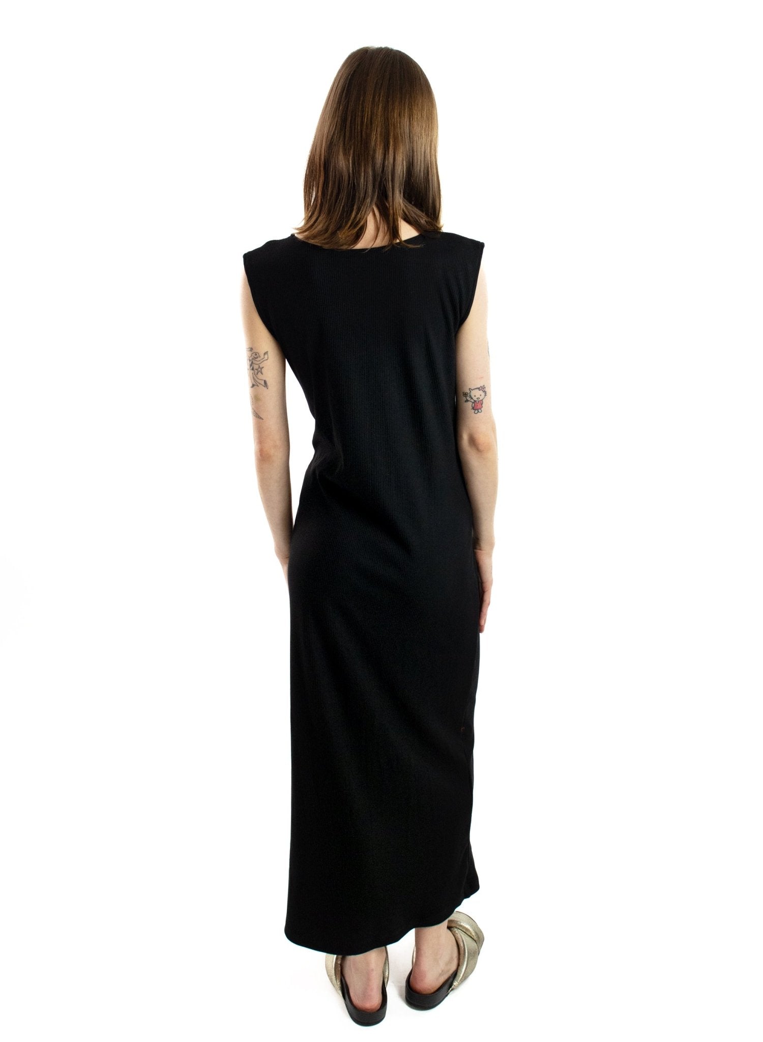 U - Neck Tank Dress - Black - Meg