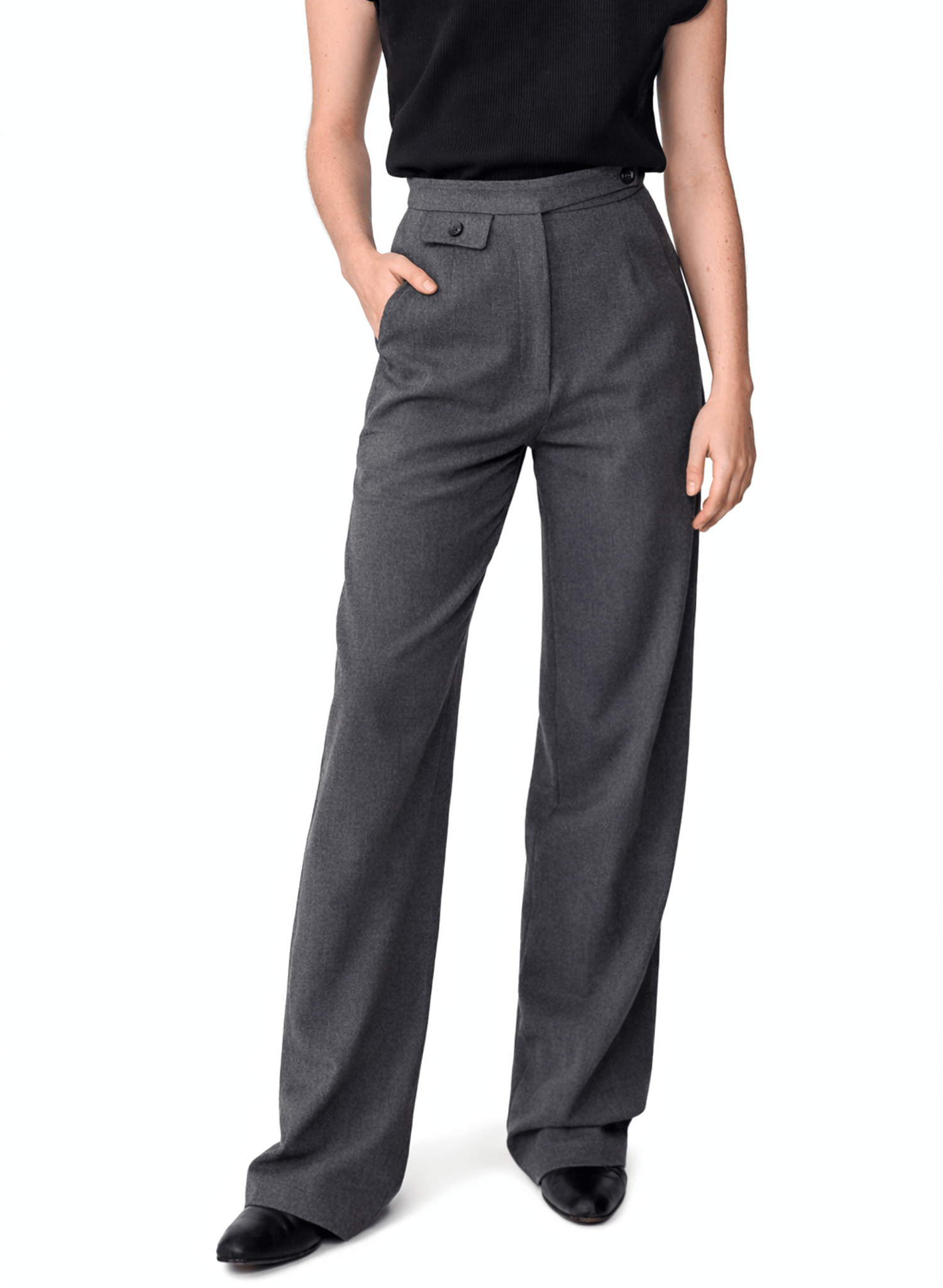 Watch Pocket Trouser - Charcoal - Meg