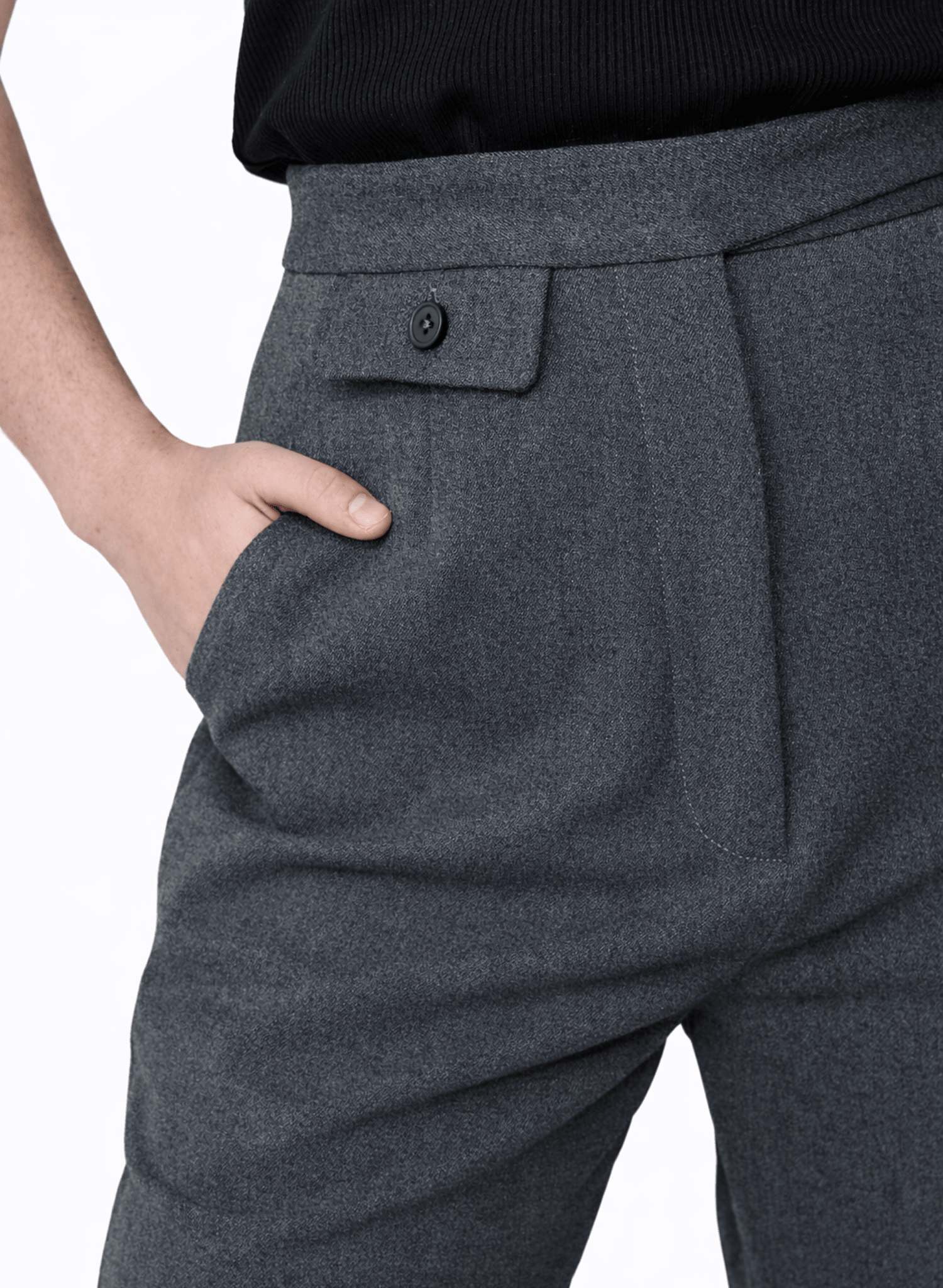 Watch Pocket Trouser - Charcoal - Meg
