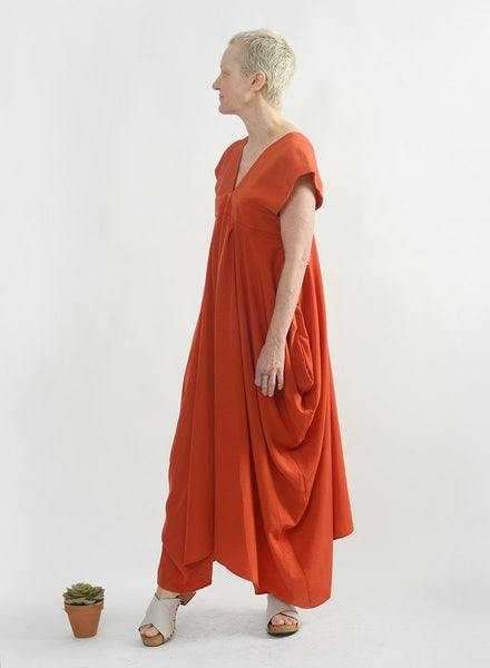 Wide Strap Dress - Orange - Meg Canada