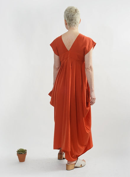 Wide Strap Dress - Orange - Meg Canada