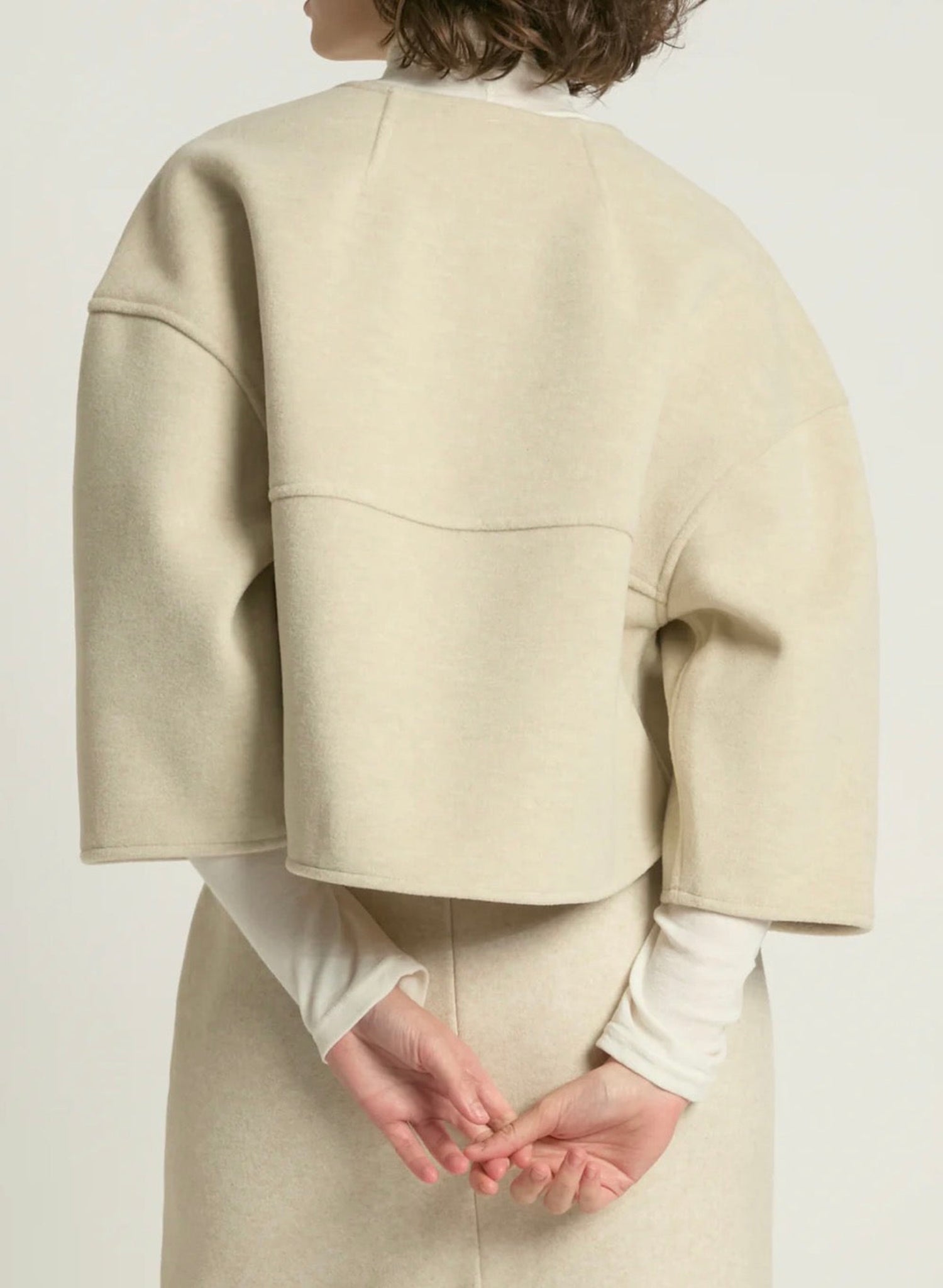 Winter Cropped Jacket - Ivory - Meg