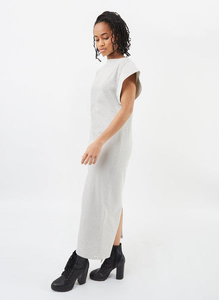 Bateau Dress - White/Black - Meg Canada