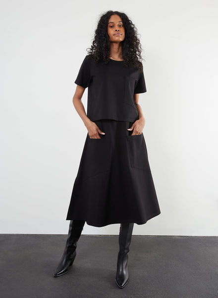 Big Pocket Skirt - Black - Meg Canada