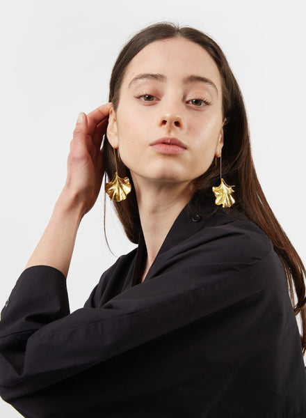 Blue Sky - Leaf Earrings - Gold - Meg Canada