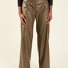 Blu's Pant - Taupe Pleather - Meg Canada