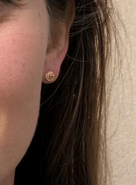 Elppin - Cable Stud Earrings - Gold - Meg Canada