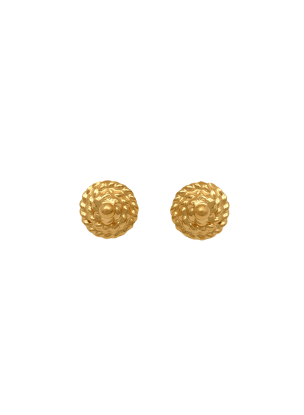 Elppin - Cable Stud Earrings - Gold - Meg Canada