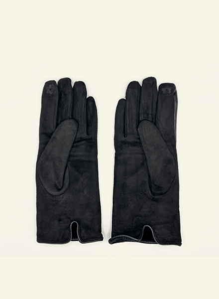 Faux Leather Gloves - Black - Meg Canada