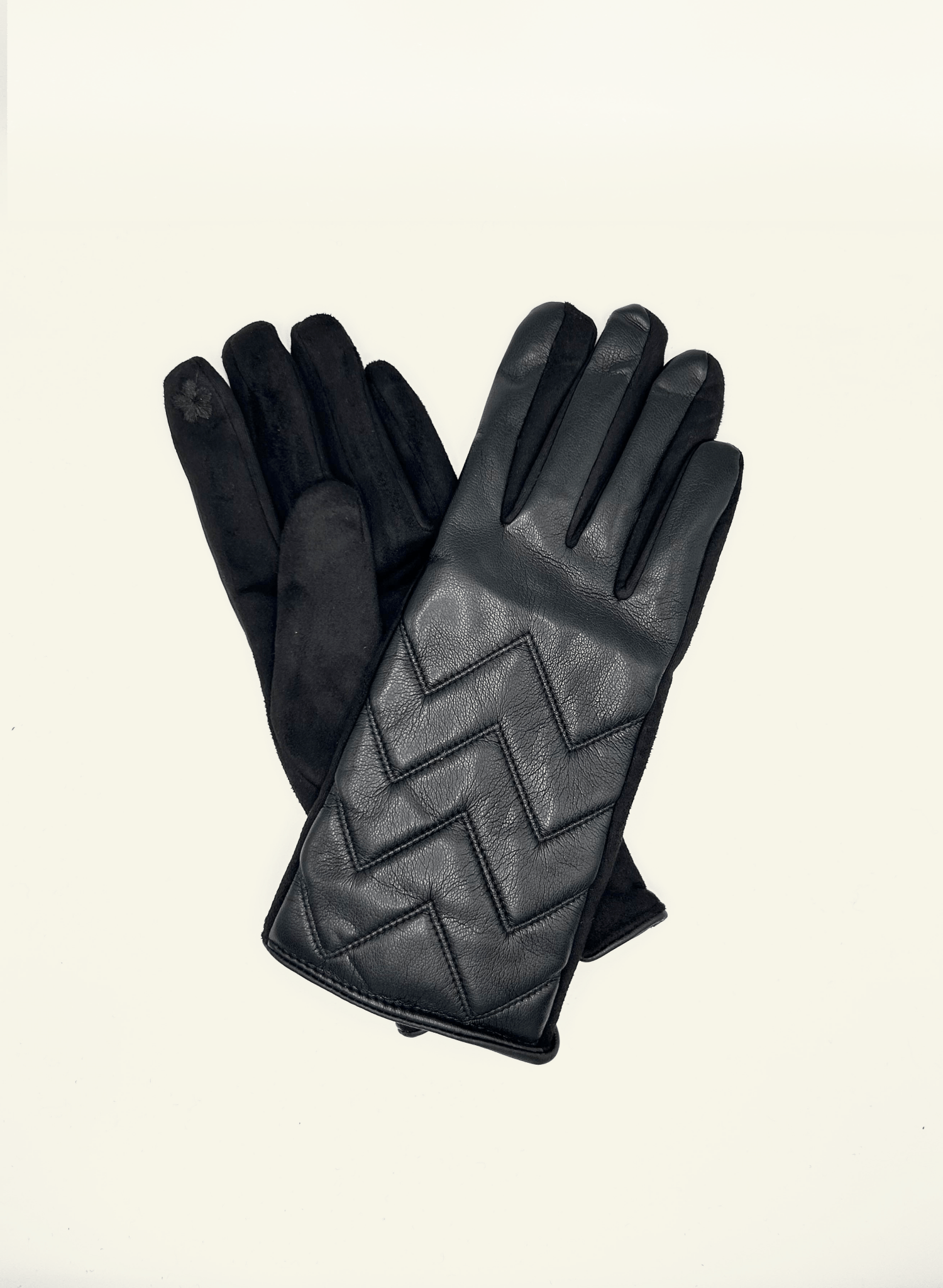 Faux Leather Gloves - Black - Meg Canada