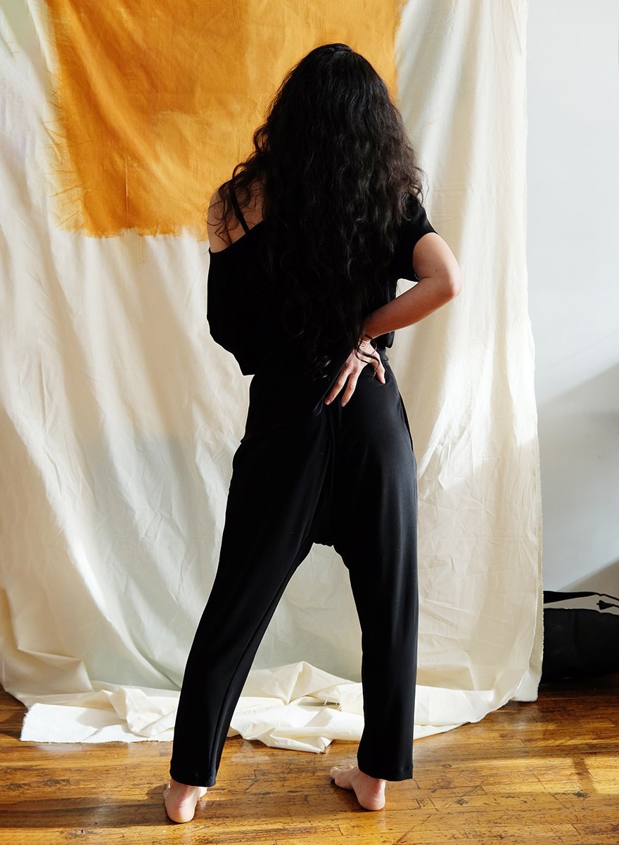 Meg Movement Cowl Neck Tee - Black - Meg Canada