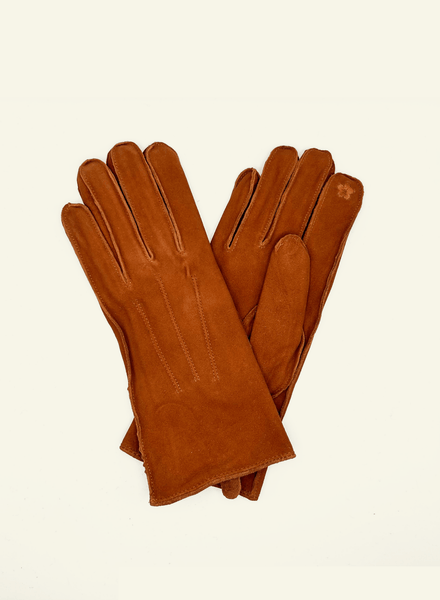 Shearling Suede Gloves - Black - Meg Canada