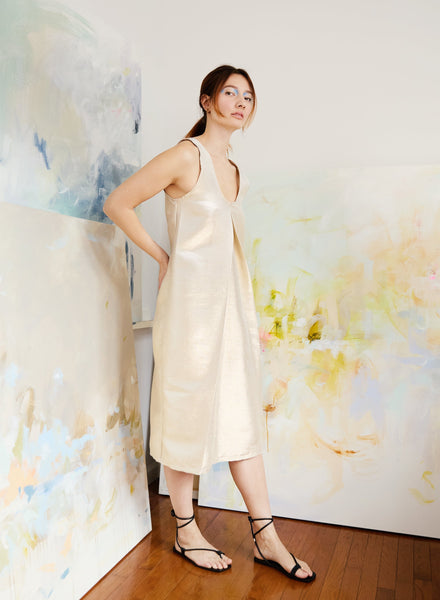 Shimmer Dress - Gold (PRE-ORDER) - Meg Canada