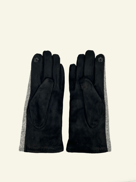 Sleek Color Block Gloves - Taupe/Beige/Grey - Meg Canada