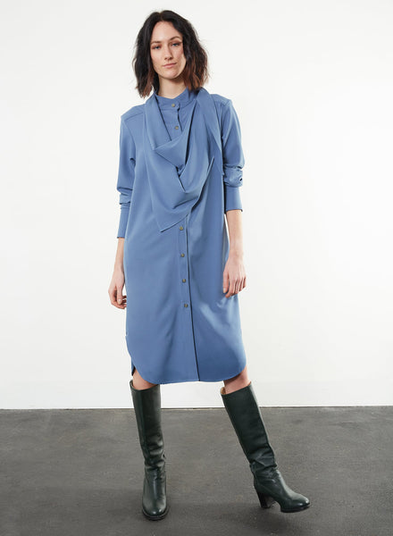 Triangle Scarf Dress - Blue - Meg Canada