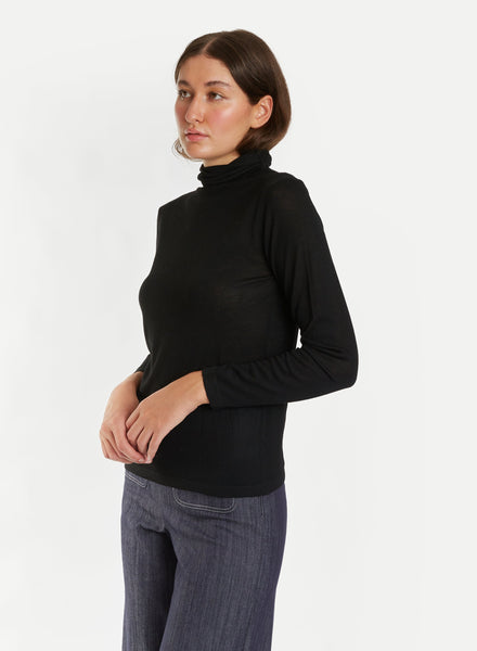 Turtleneck Light Sweater - Black - Meg Canada